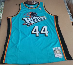 Maillot de Basket #44 Rick Mahorn 1996-97 Pistons M&N Imprimé